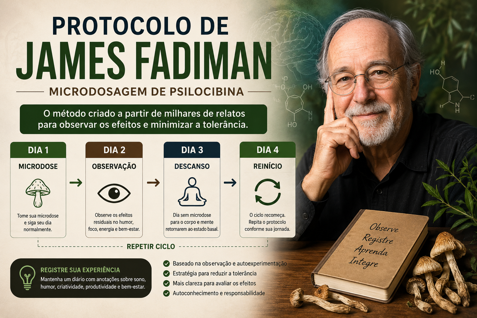 Protocolo de James Fadiman: Guia Completo da Microdosagem ⭐